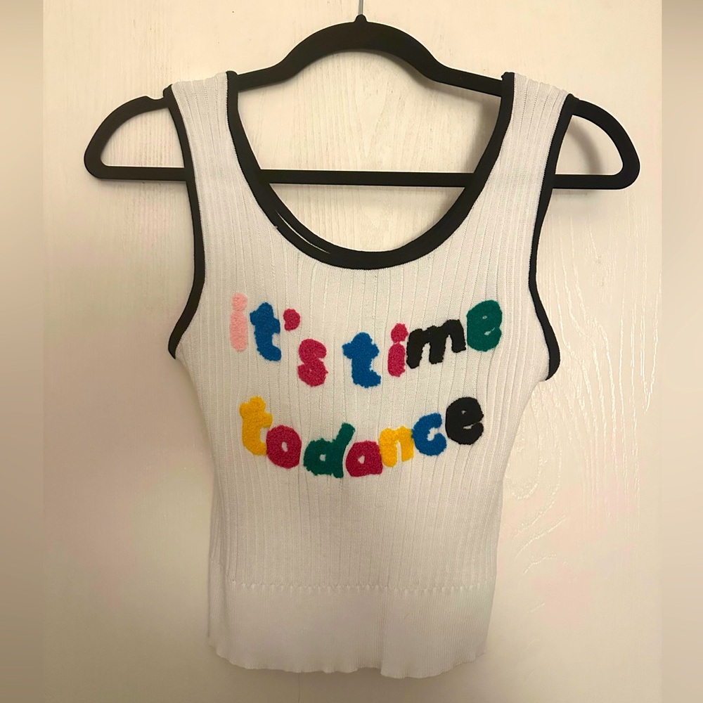 NWT Cider - It’s Time to Dance Cropped Festival Tank - Size M